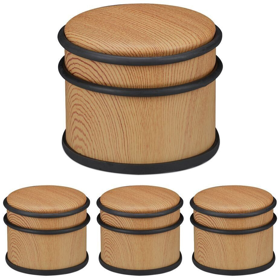 Relaxdays 4 x wood look doorstops