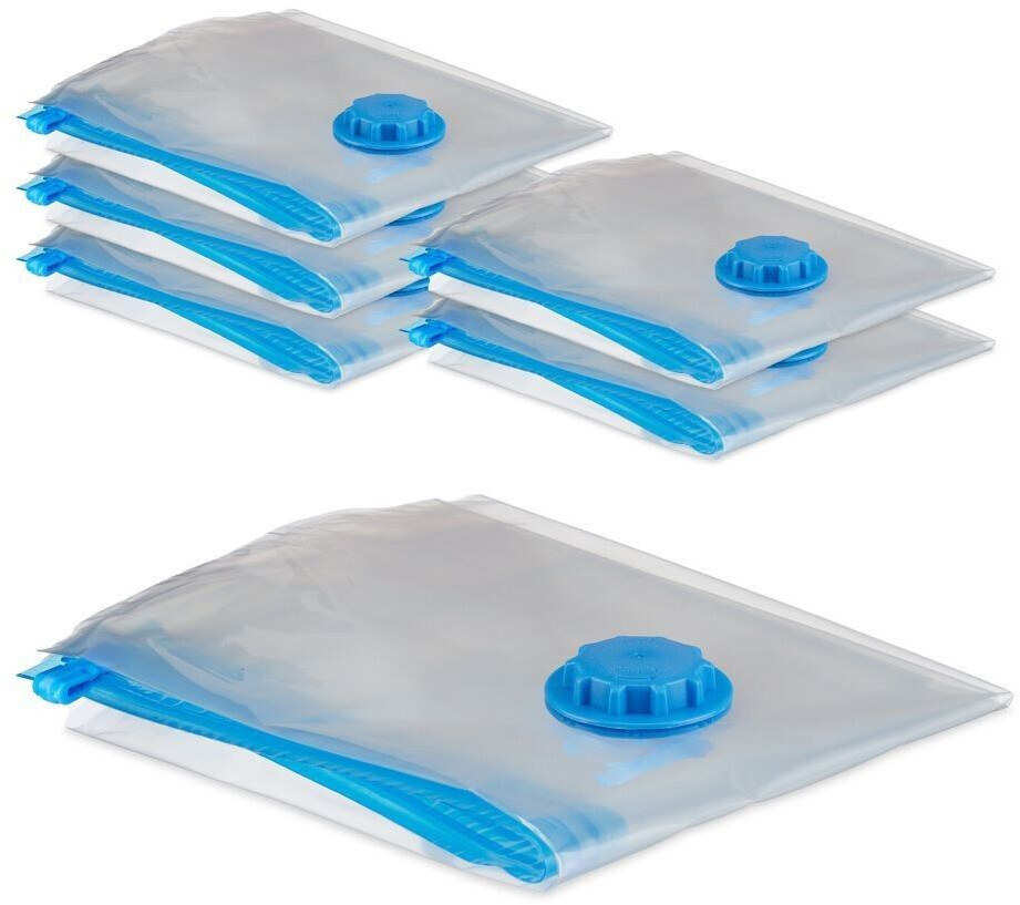 Relaxdays XL vacuum bags for clothing, set of 6