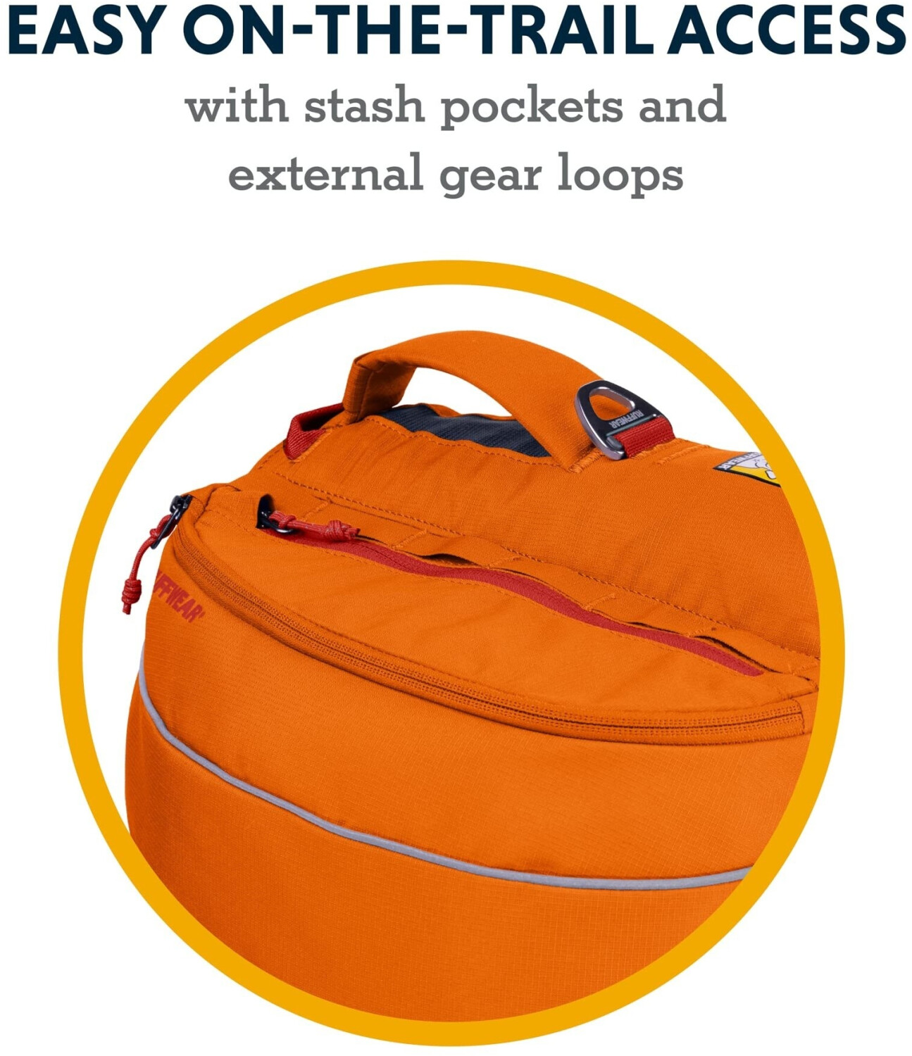 Ruffwear Sacoche pour chien M Campfire Orange Ruffwear Sacoche pour chien M Campfire Orange