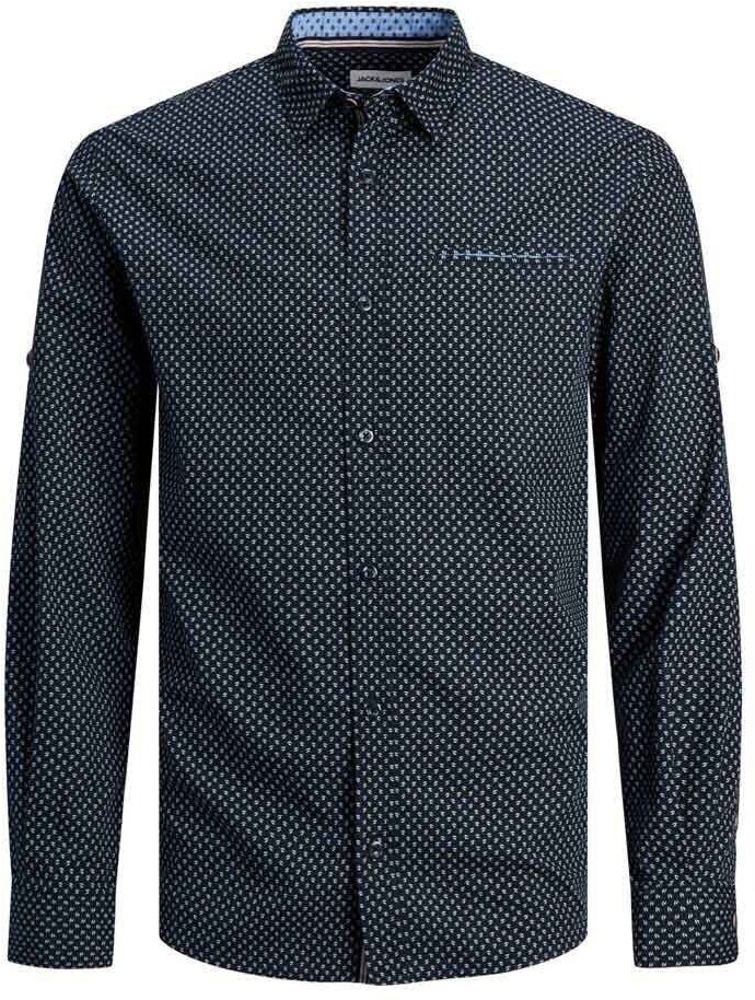 Jack & Jones Remy Detail Long Sleeve Shirt (12235969) Navy Blazer
