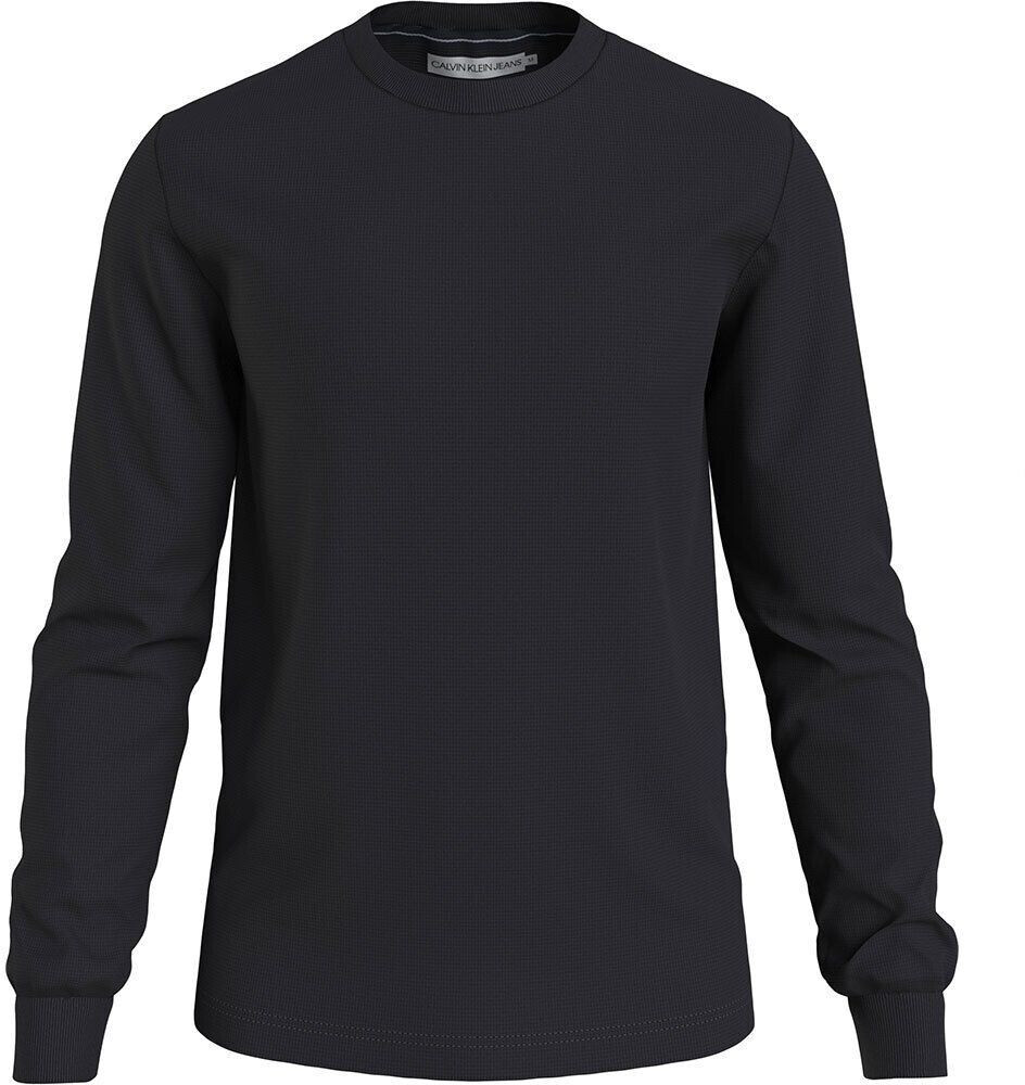 Calvin Klein Badge Waffle Long Sleeve T-Shirt blue (J30J323485-BEH 