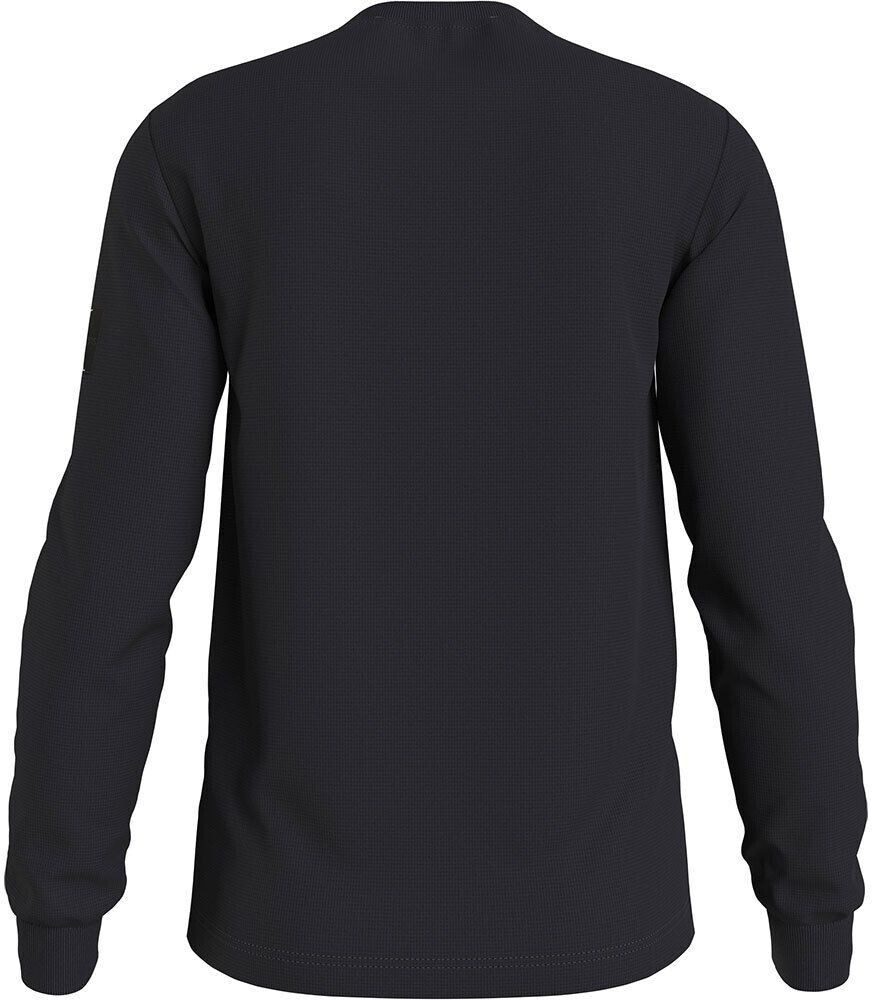 Calvin Klein Badge Waffle Long Sleeve T-Shirt blue (J30J323485-BEH 