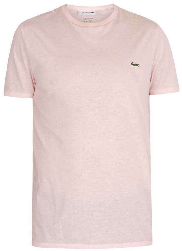 Image of Lacoste Men's Crew Neck Pima Cotton Jersey T-shirt (TH6709-T03) rose