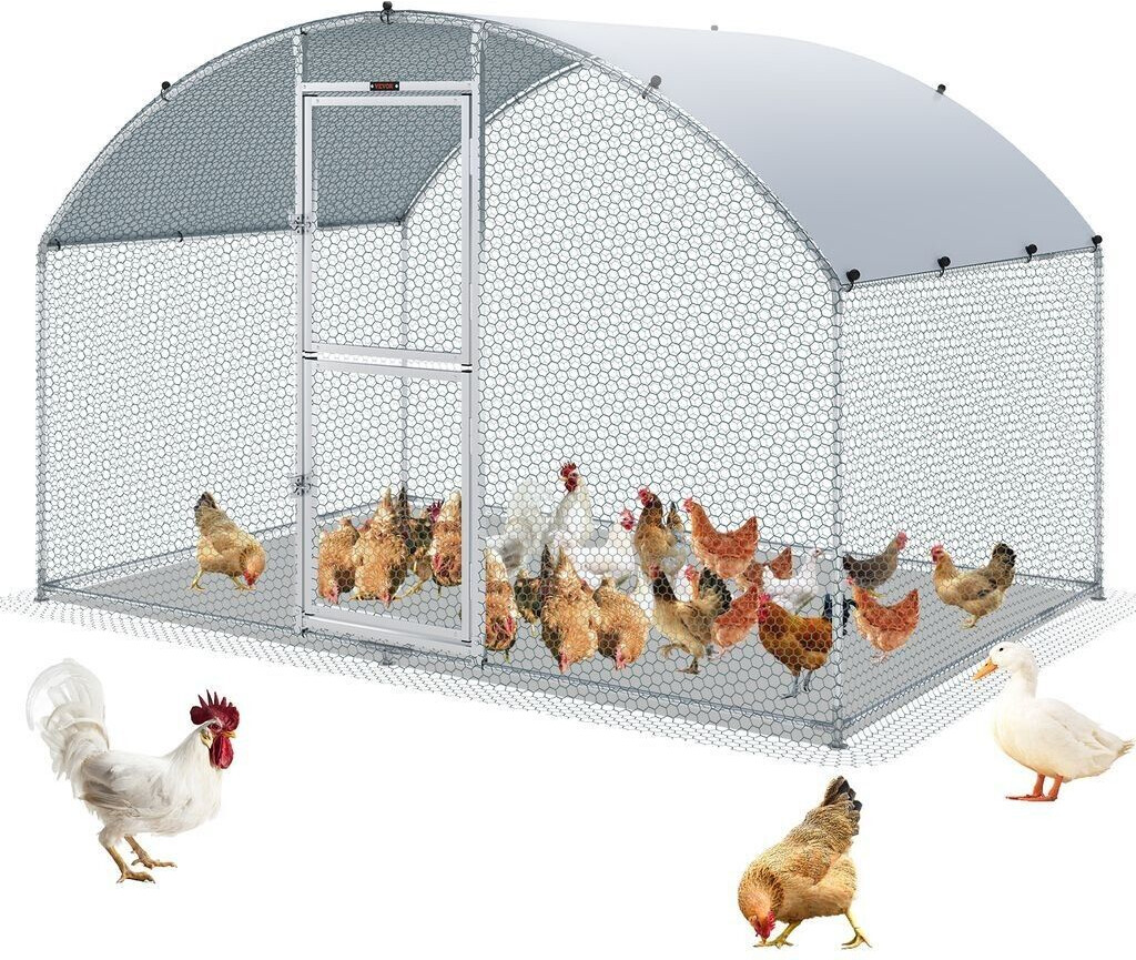 VEVOR Chicken coop 3x2x2m with sun canopy