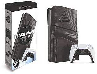 Maxx Tech PS5 Slim Faceplates Kit Black Wave