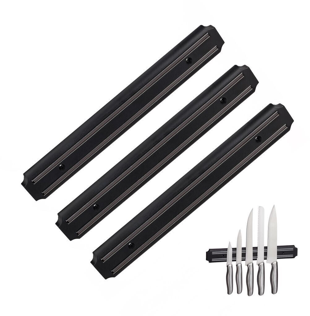 Relaxdays Magnetic strip knife set of 3