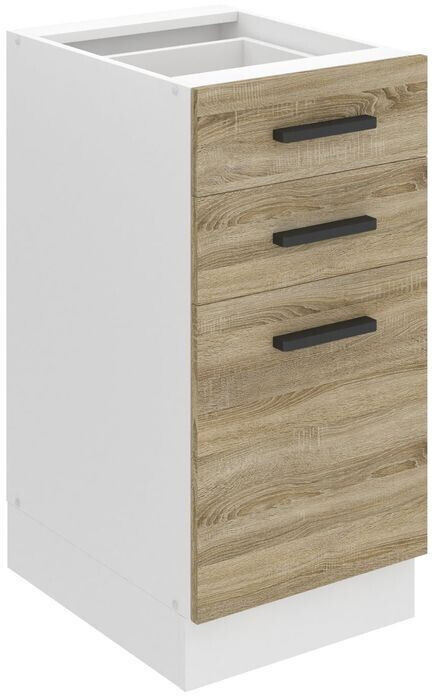 Belini Kitchen base cabinet 40 cm wide. SDSZ kitchen base cabinet without worktop. Kitchen cabinet with drawers, Sonoma oak