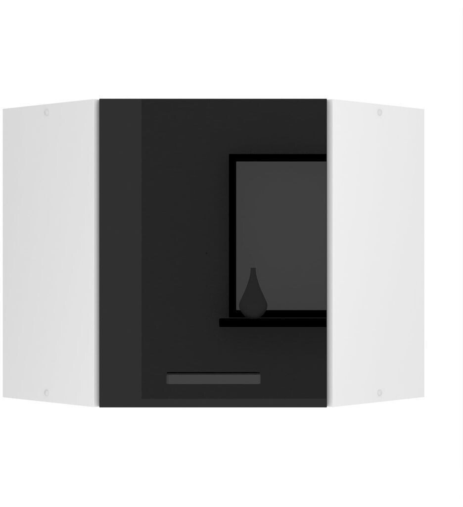 Belini Wall cabinet kitchen SGN. Width 60 cm. Upper cabinet with 1 door black high gloss