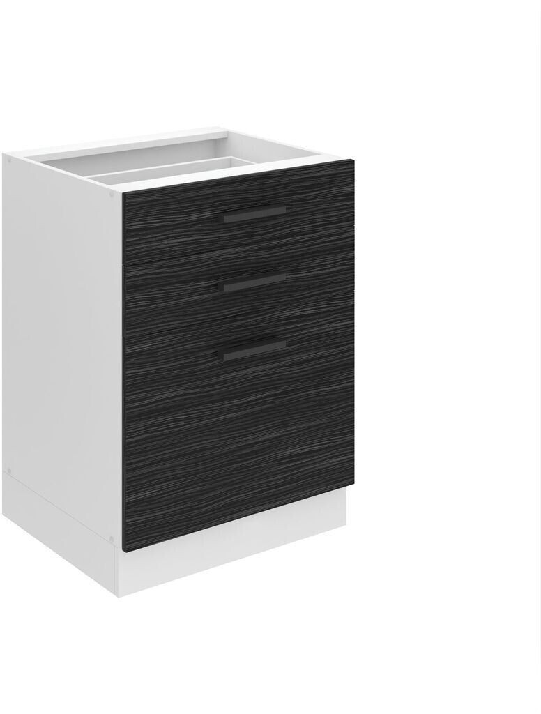 Belini Kitchen base cabinet 60 cm wide. SDSZ kitchen base cabinet without worktop. Kitchen cabinet with drawers, royal ebony
