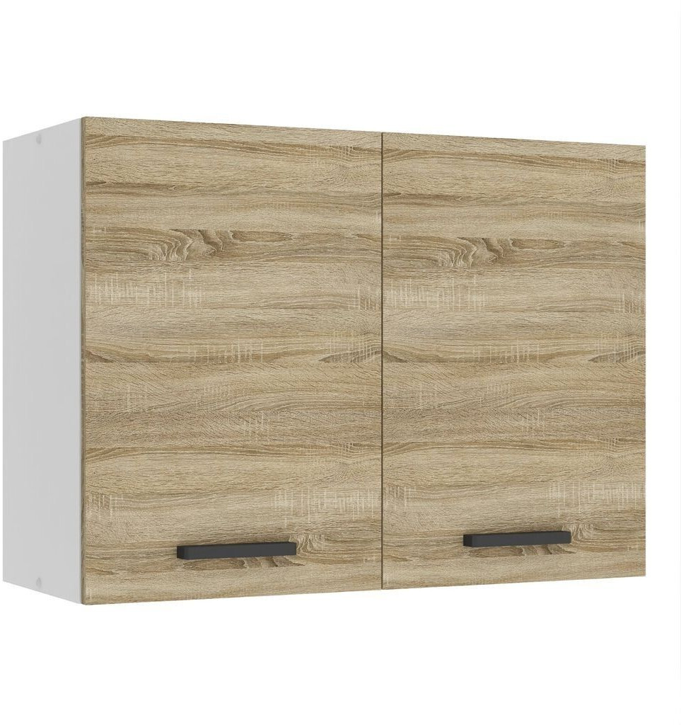 Belini Wall cabinet kitchen SG. Width 80 cm. Upper cabinet with 2 doors in Sonoma oak