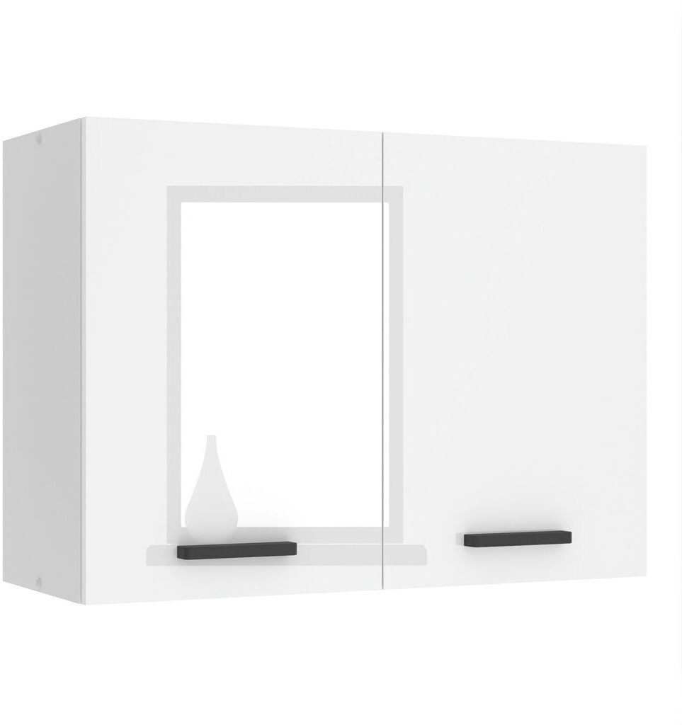 Belini Wall cabinet kitchen SG. Width 80 cm. Upper cabinet with 2 doors white high gloss