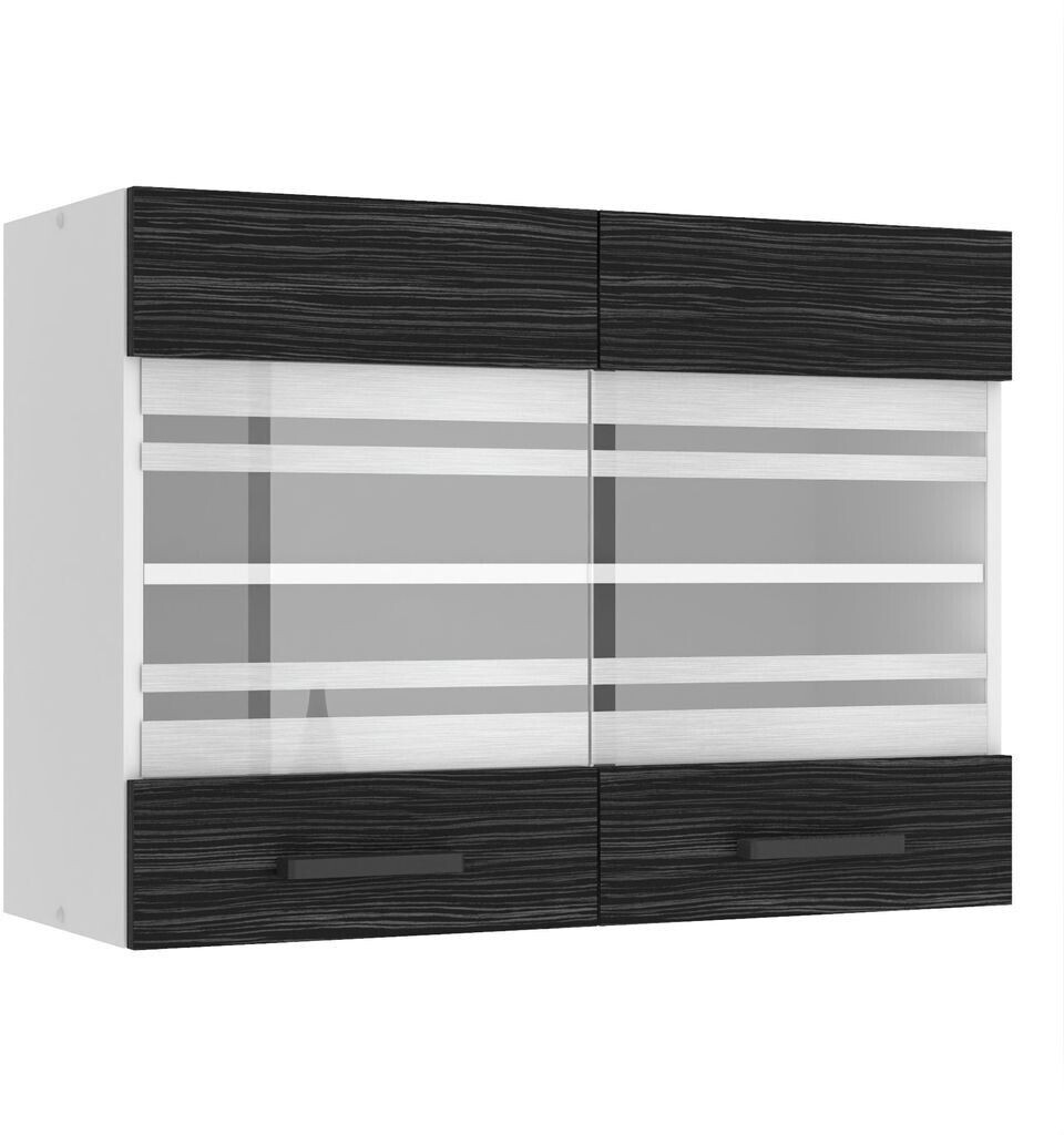 Belini Wall cabinet kitchen SGW. Width 80 cm. Upper cabinet with 2 doors Royal Ebony