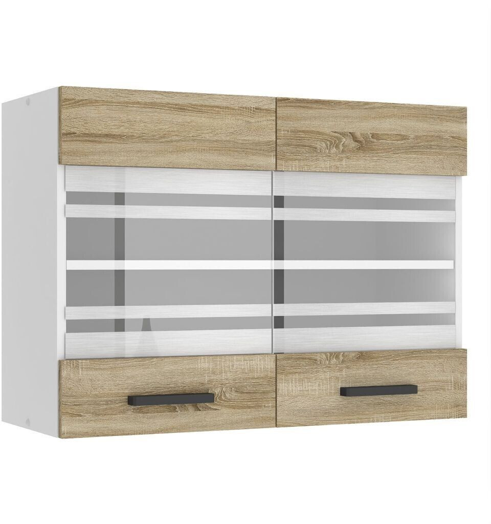 Belini Wall cabinet kitchen SGW. Width 80 cm. Upper cabinet with 2 doors in Sonoma oak