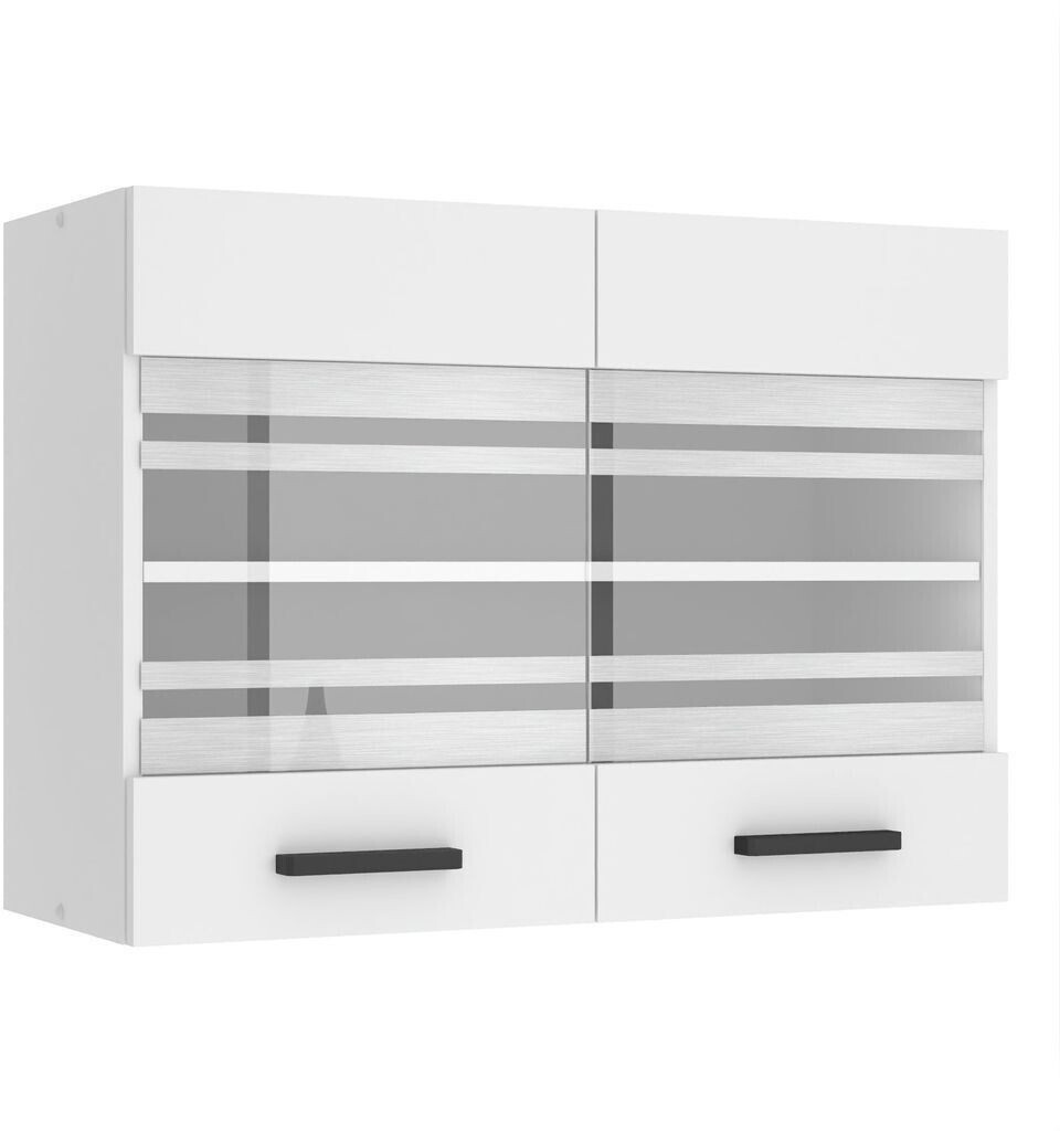 Belini Wall cabinet kitchen SGW. Width 80 cm. Upper cabinet with 2 doors matt white