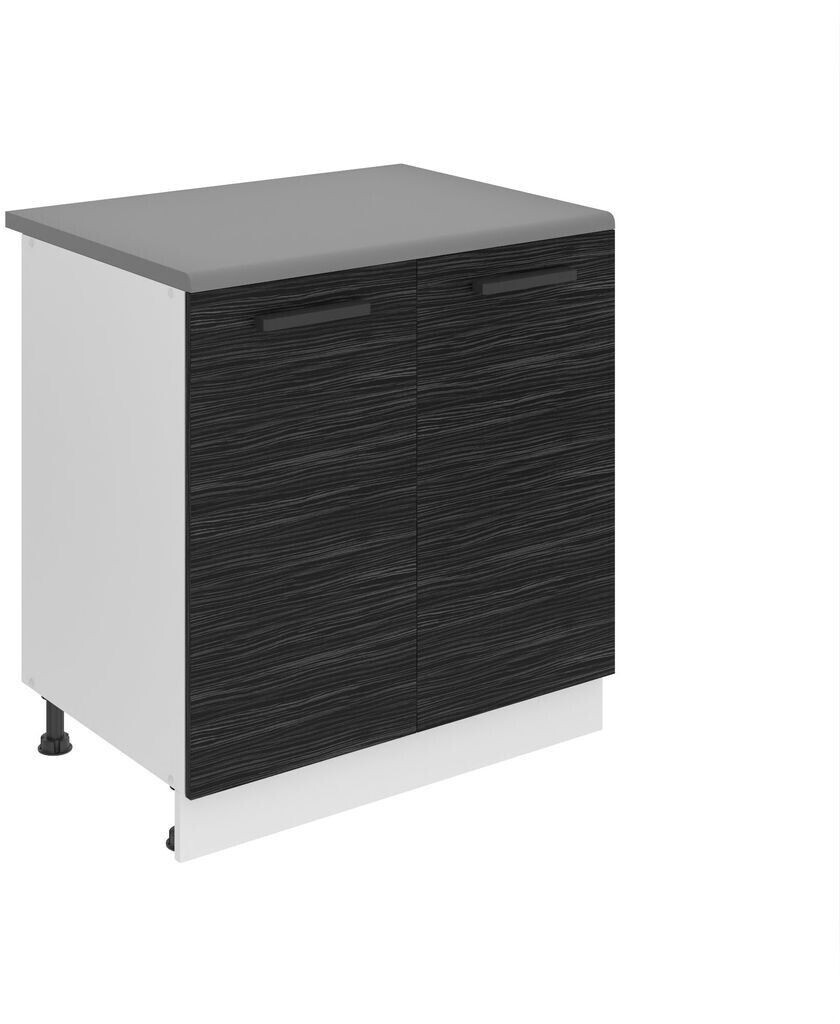 Belini Kitchen base cabinet 80 cm wide. SD kitchen base cabinet with worktop. Kitchen cabinet with 2 doors, royal ebony