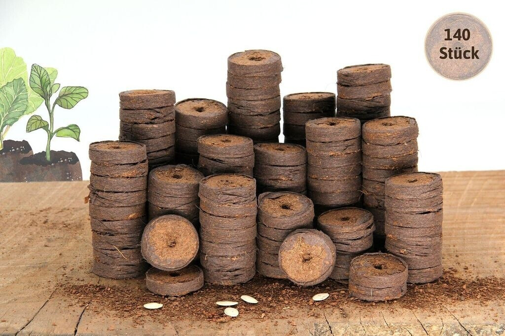 FLORTUS FLORTUS Kokos Quelltabletten aus Anzuchterde mit NPK Dünger 140 Stk. (36 mm) - detail view