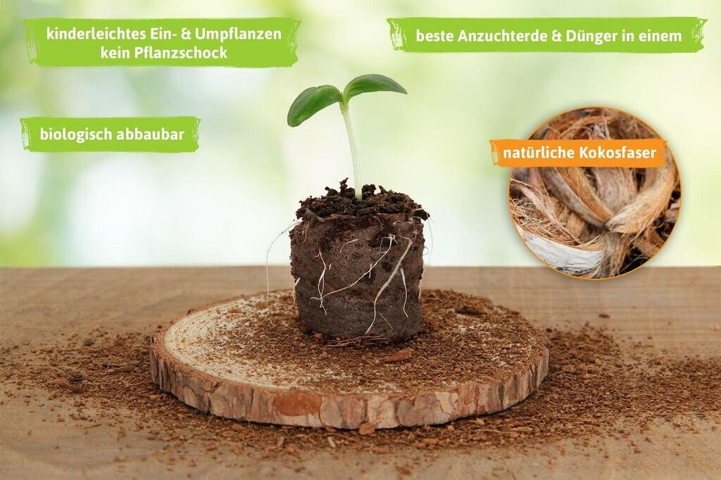 FLORTUS FLORTUS Kokos Quelltabletten aus Anzuchterde mit NPK Dünger 140 Stk. (36 mm) - view 8