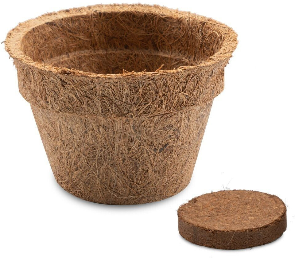 HappySeed HappySeed Kokos Anzuchttöpfe & Quelltabletten torffrei 0,30 L Ø10cm 5 Stk. - Product image 1 of 5