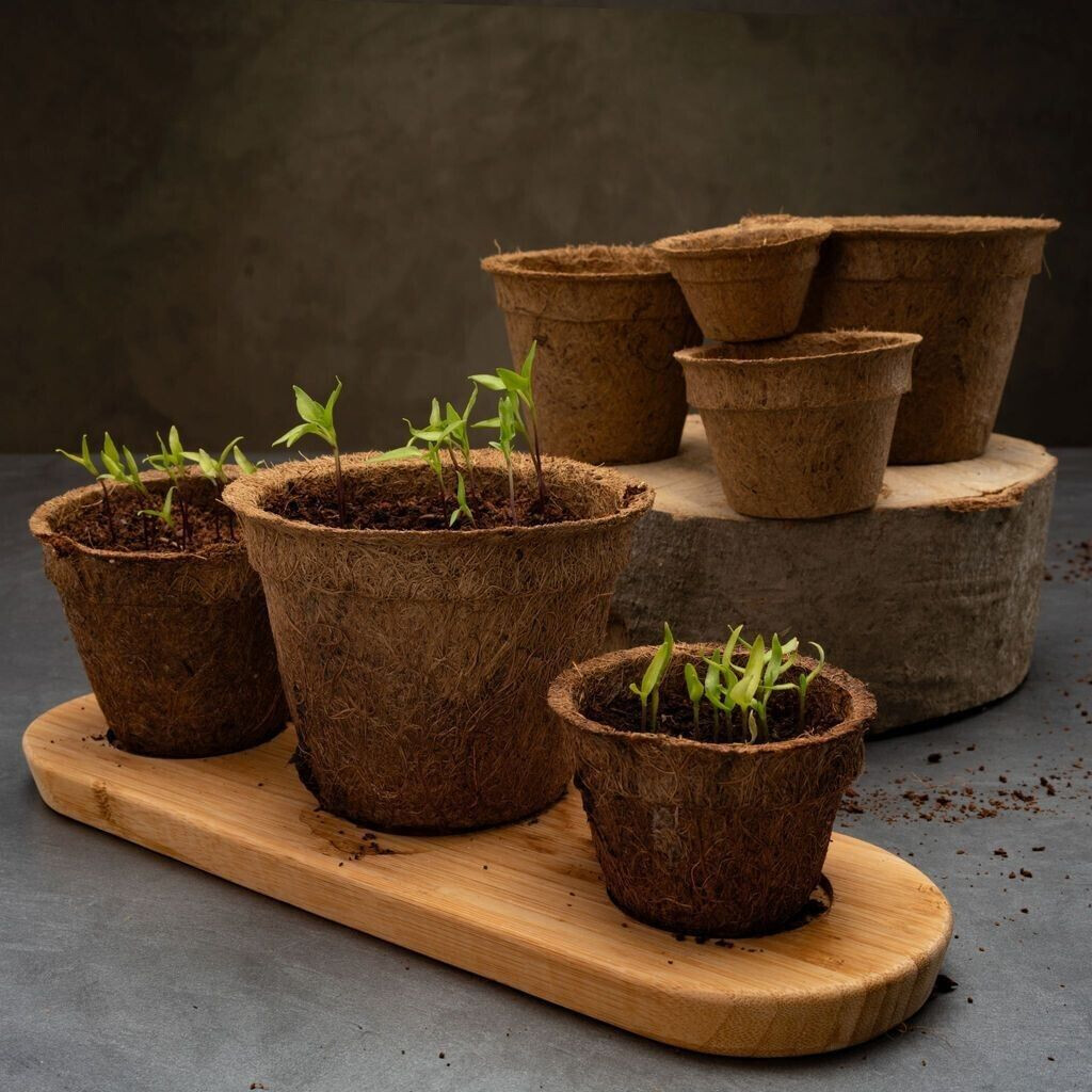 HappySeed HappySeed Kokos Anzuchttöpfe & Quelltabletten torffrei 0,30 L Ø10cm 5 Stk. - alternate view