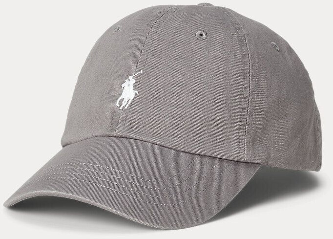Polo Ralph Lauren Cotton Chino Baseball Cap (461540) perfect grey/white