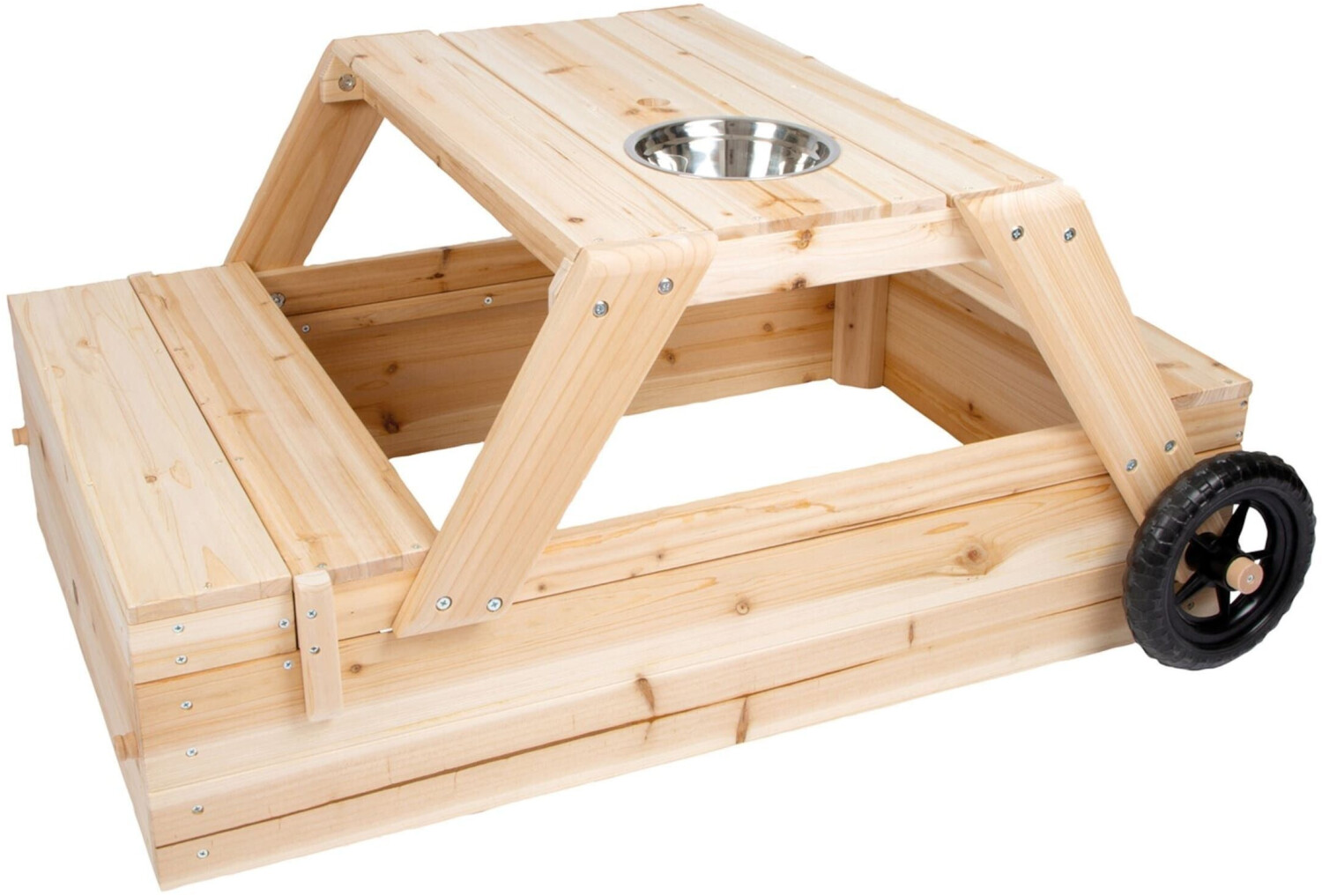 Small Foot Design Sand Box with Seating and Mud Kitchen