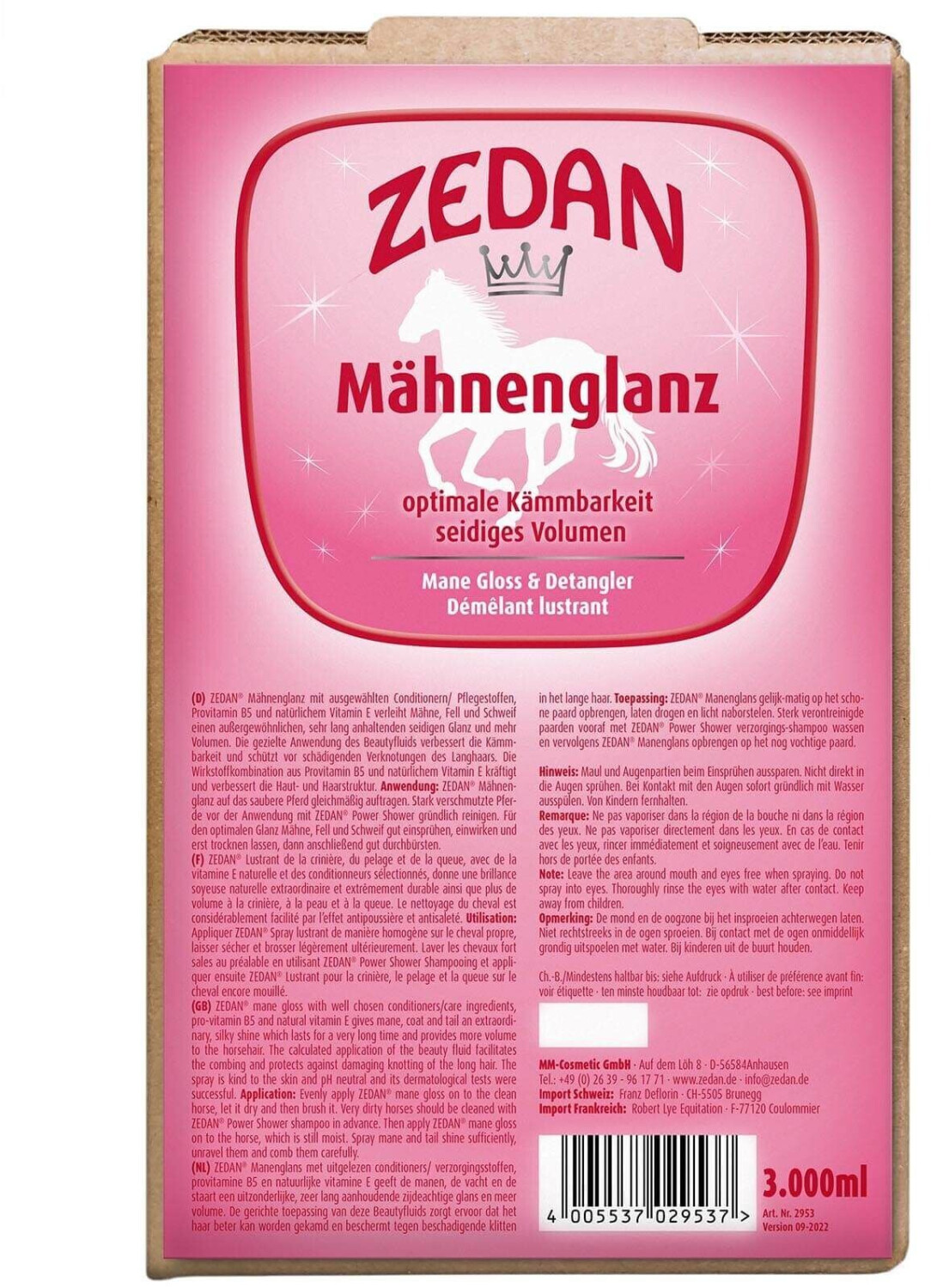 ZEDAN Mähnenspray Mane Gloss & Detangler