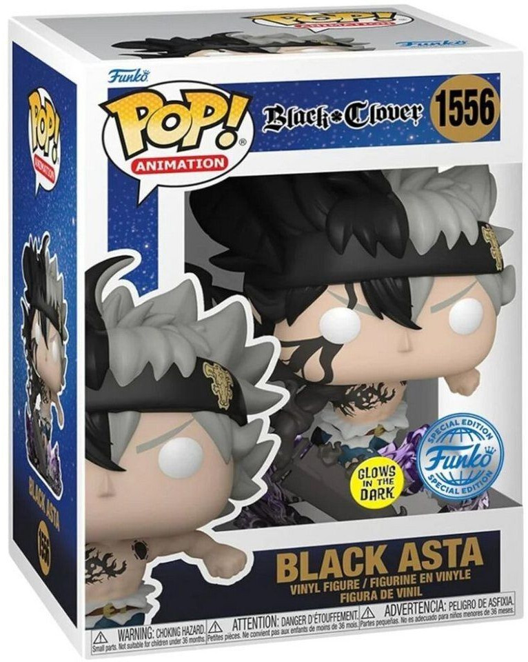 Funko Pop! Animation Black Clover - Black Asta (glows in the dark) N°1556