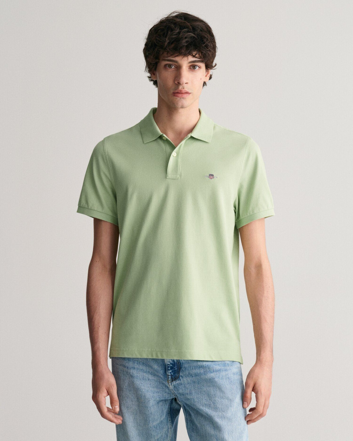 GANT Regular Fit Shield Piqué Poloshirt (2210) milky matcha