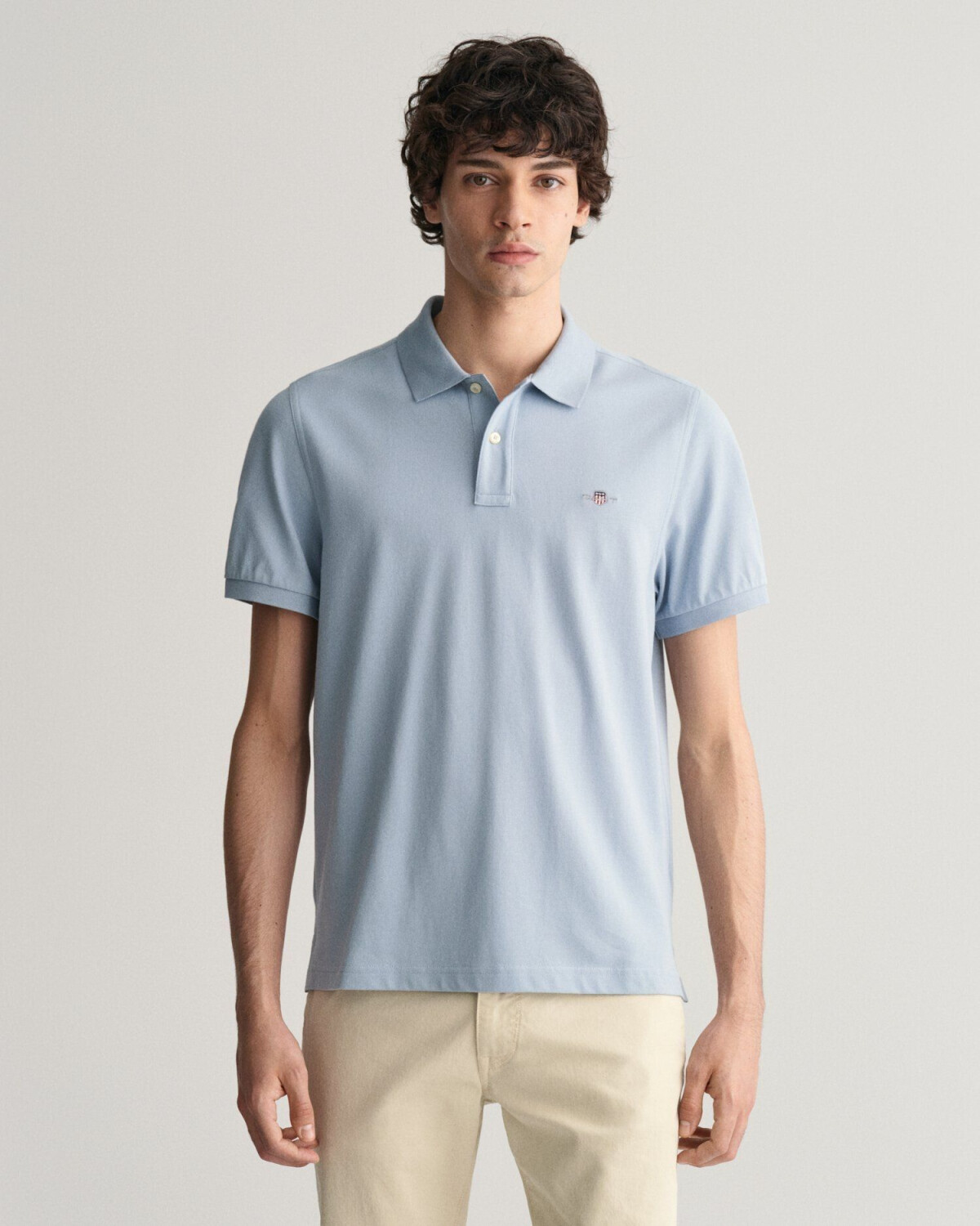 GANT Regular Fit Shield Piqué Poloshirt (2210) dove blue