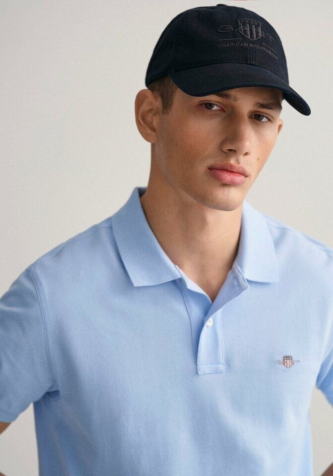 GANT Slim Fit Archive Shield Piqué Polo Shirt (2220) capri blue