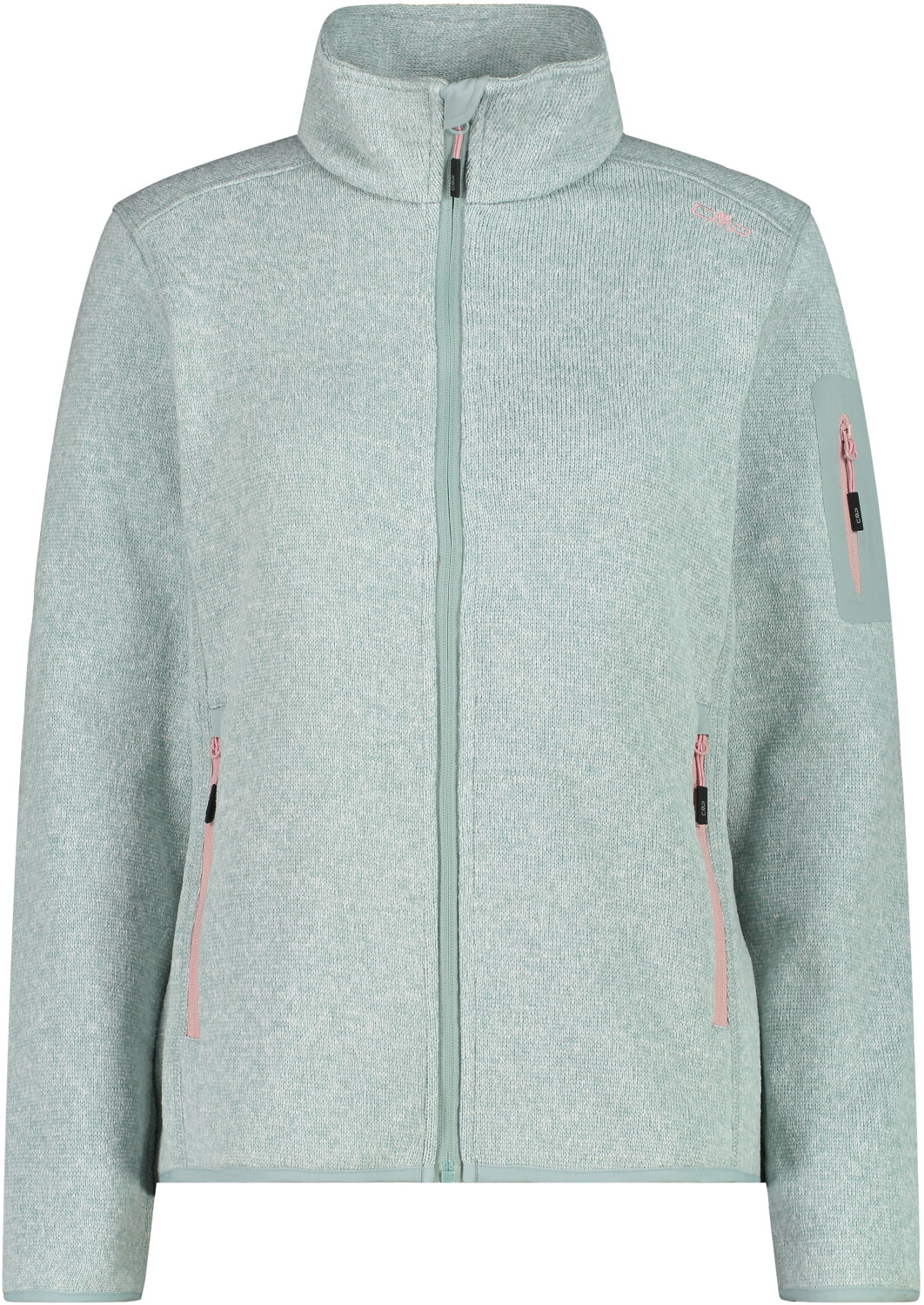 CMP Fleece Jacket Knit/Tech Melange (3H14746) jade/bianco