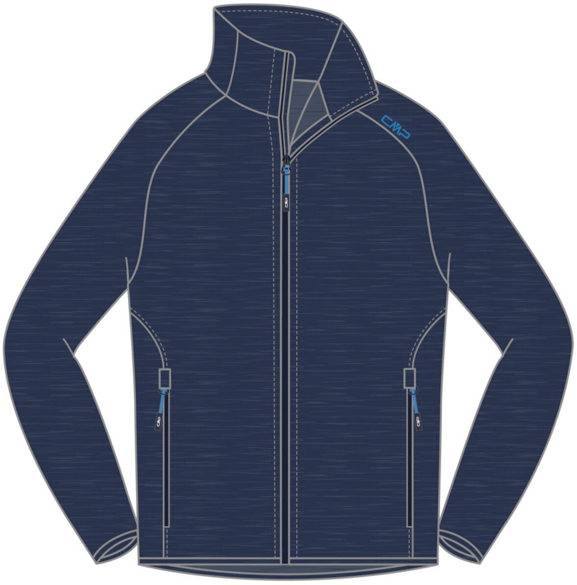 CMP Man Jacket (30E9707) blue mel/river