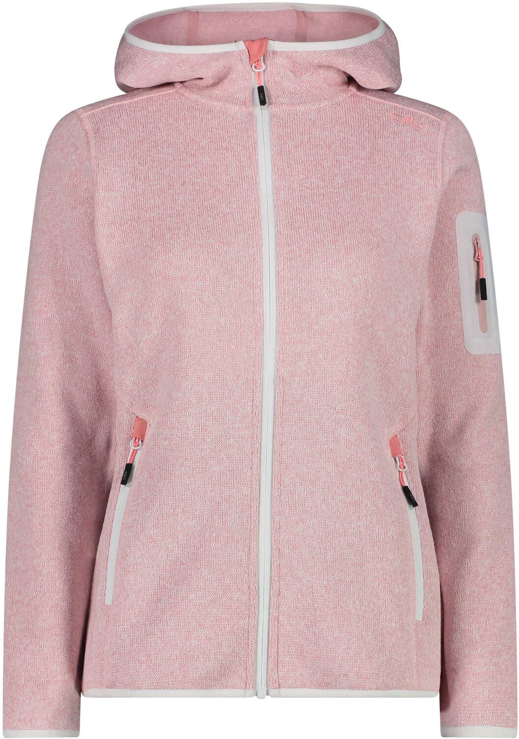 CMP Knit/Tech Melange Hoody (3H19826) rose/bianco2