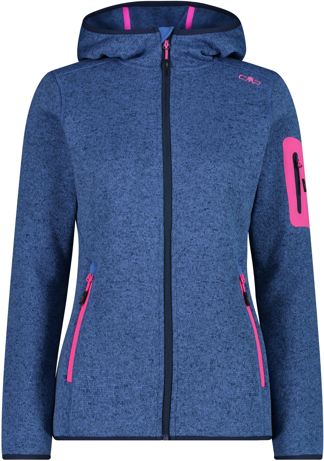 CMP Knit/Tech Melange Hoody (3H19826) provenza/blue