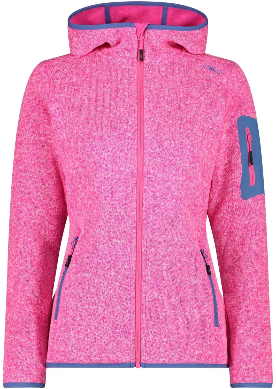 CMP Knit/Tech Melange Hoody (3H19826) fuxia/provenza