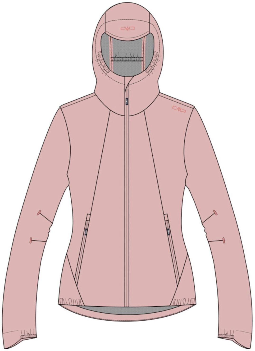 CMP Woman Jacket Fix Hood (34Z6516)