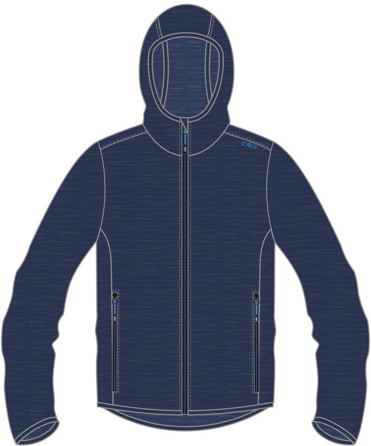 CMP Man Jacket Fix Hood (33E5967) blue mel./river