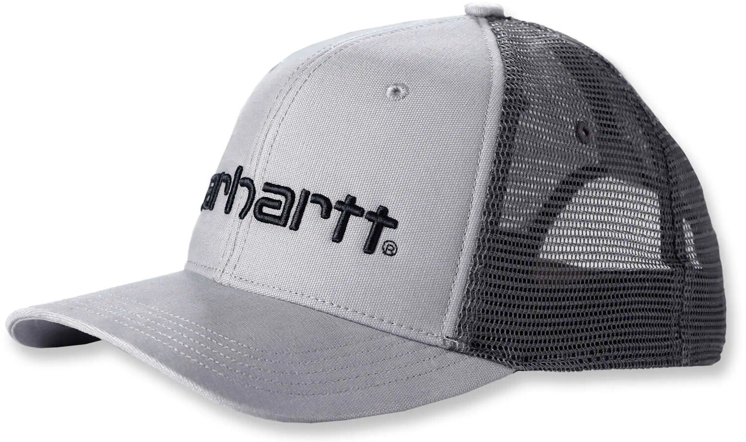 Carhartt Canvas Mesh Back Logo Graphic Cap (101195) asphalt/black