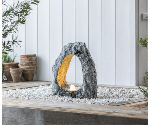 Dehner Gartenbrunnen Gruta mit LEDBeleuchtung Granit grau (6938435) ab
