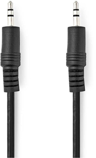 Nedis Stereo-Audiokabel 3.5 mm Stecker 3.5 mm Stecker Vernickelt 1.00 m Rund Schwarz L (1 m), Audio Kabel