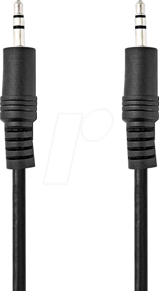 Nedis Stereo-Audiokabel 3.5 mm Stecker 3.5 mm Stecker Vernickelt 1.00 m Rund Schwarz L (1 m), Audio Kabel, Bild 5