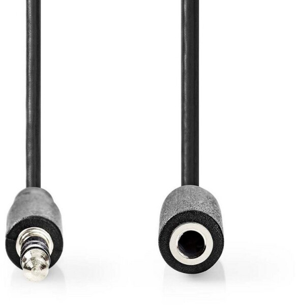 Nedis Stereo-Audiokabel 3.5 mm Stecker 3.5 mm Buchse Vernickelt 5.00 m Rund Schwarz La (5 m), Audio Kabel