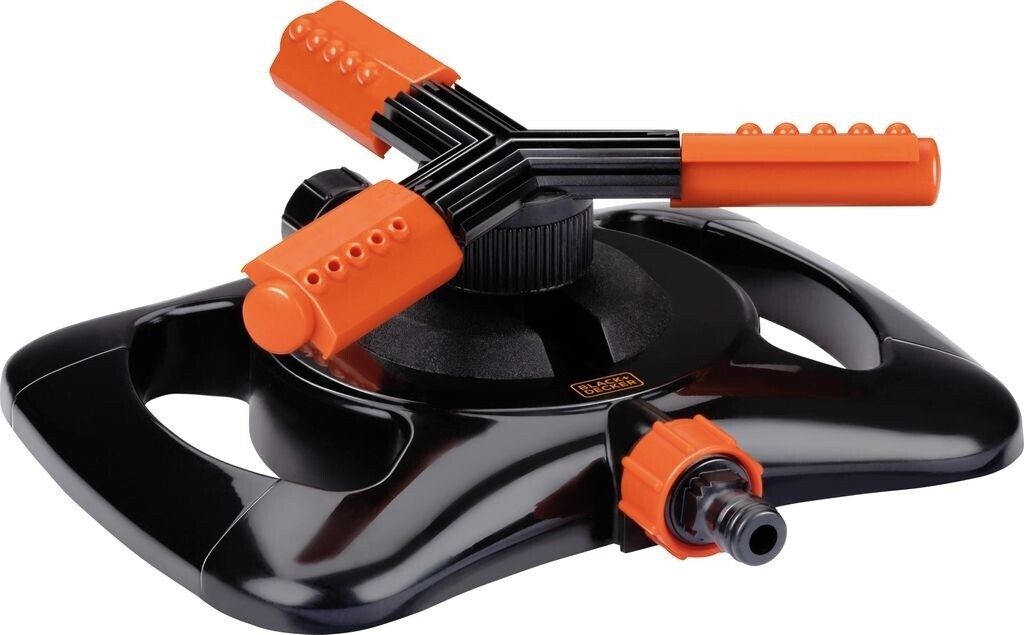 Black & Decker Rasensprenger 3 Arme 25x24x8cm schwarz/orange