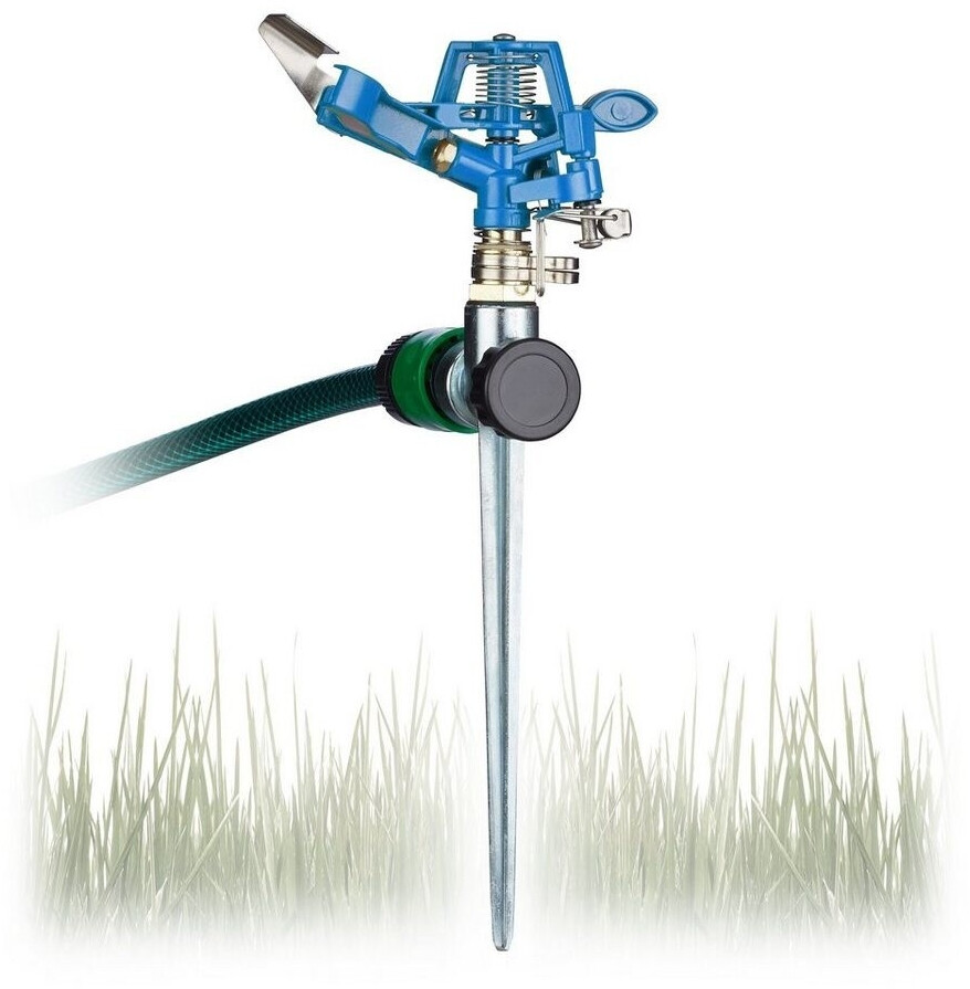 Relaxdays Impact Sprinkler 360° blue