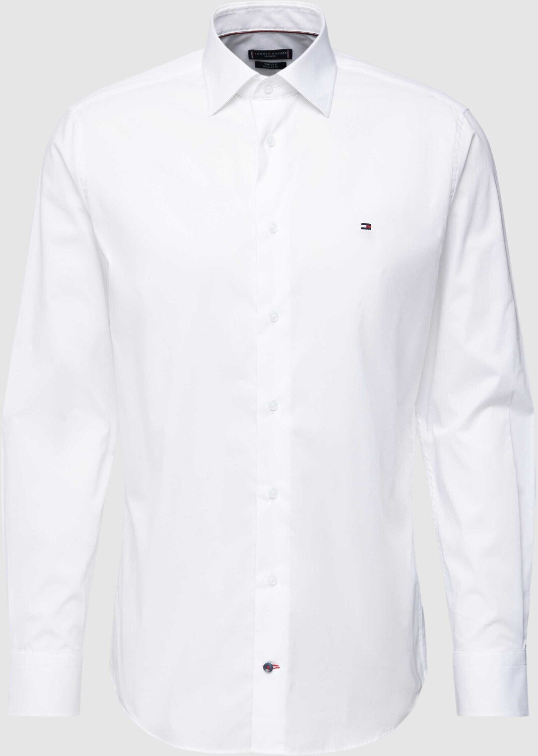 Tommy Hilfiger Regular Fit Business Shirt with Logo Stitching (MW0MW31219) white