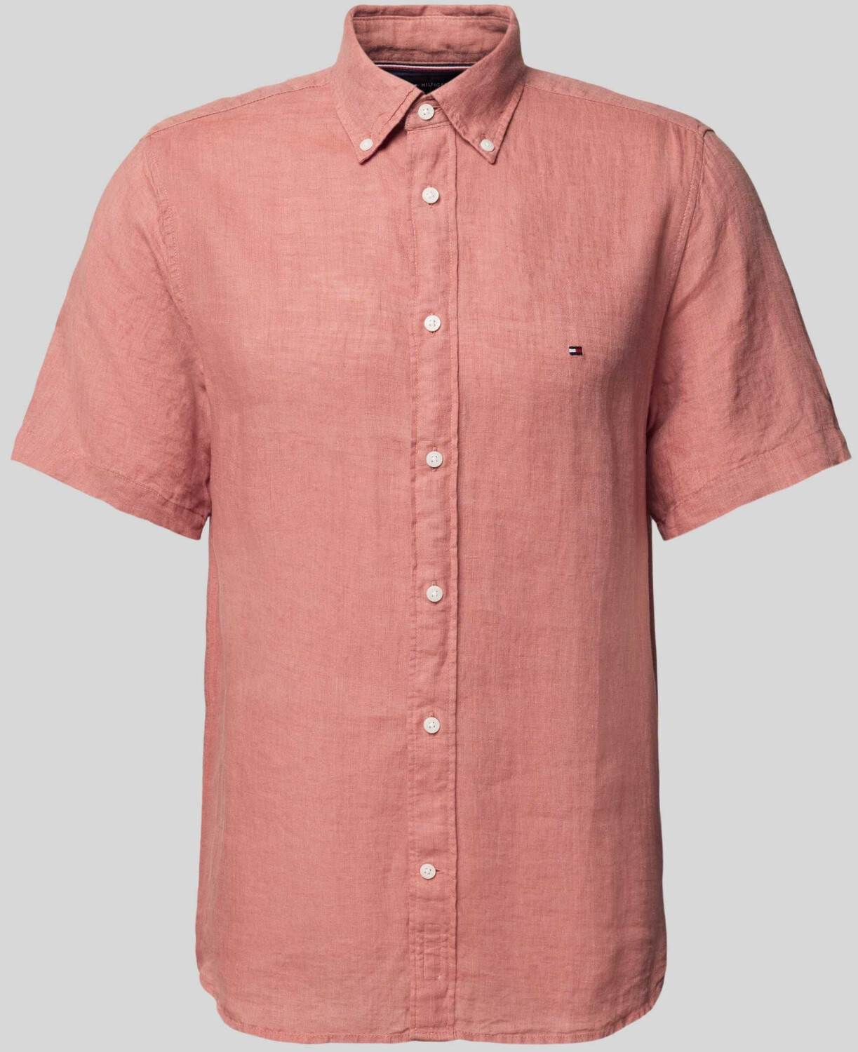 Tommy Hilfiger Regular Fit Leinenhemd mit Button-Down-Kragen 