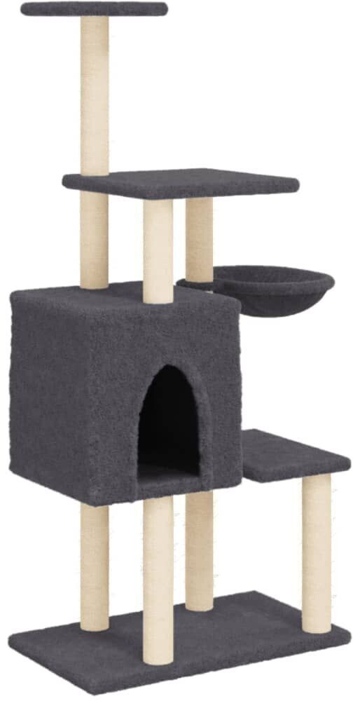 Photos - Cat Scratcher VidaXL Cat tree with sisal scratching posts 131 cm dark grey (17212 