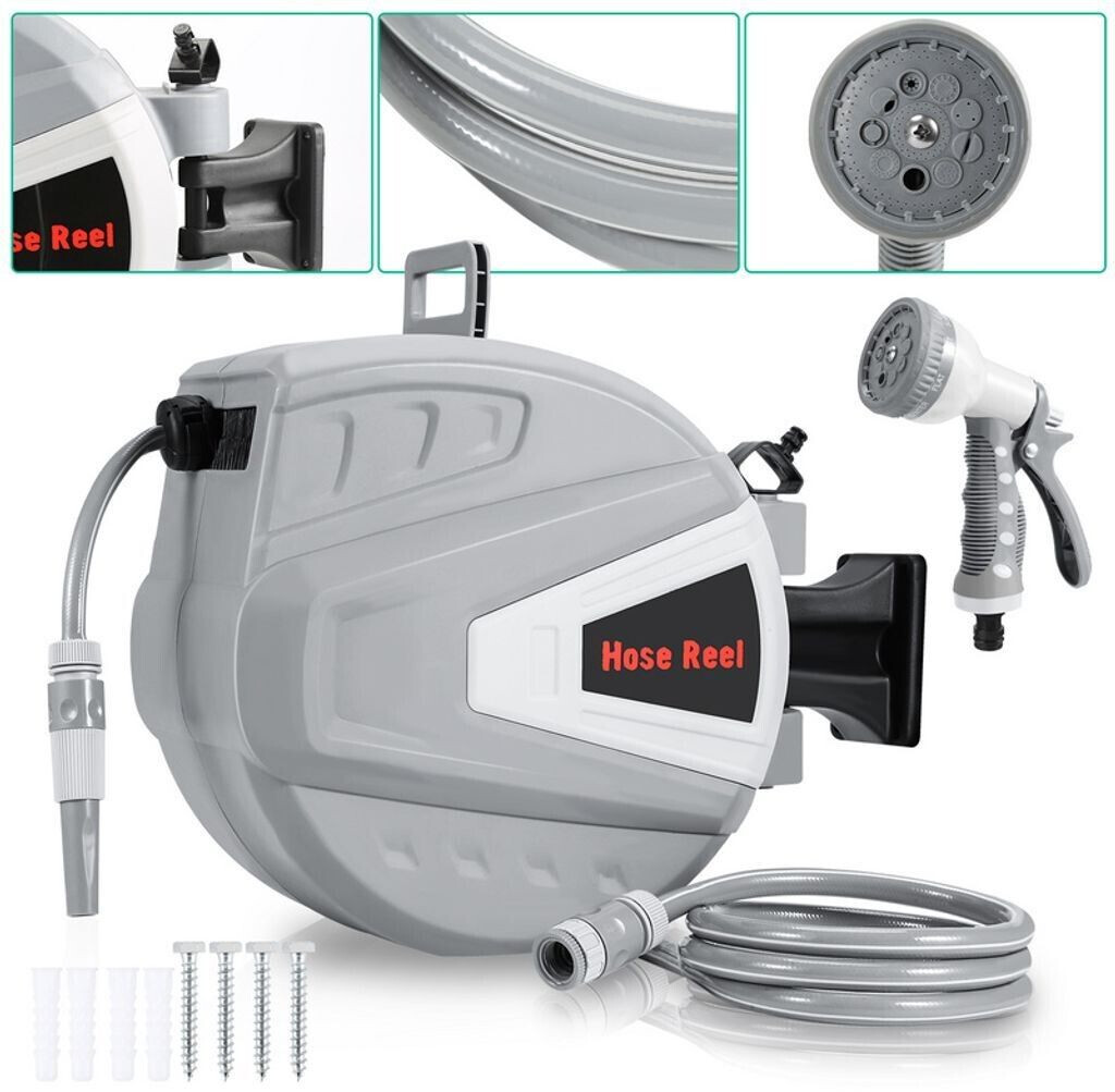 Fiqops Schlauchtrommel 3/4 Zoll mit Wandhalterung 20m (RLHG84441DCc