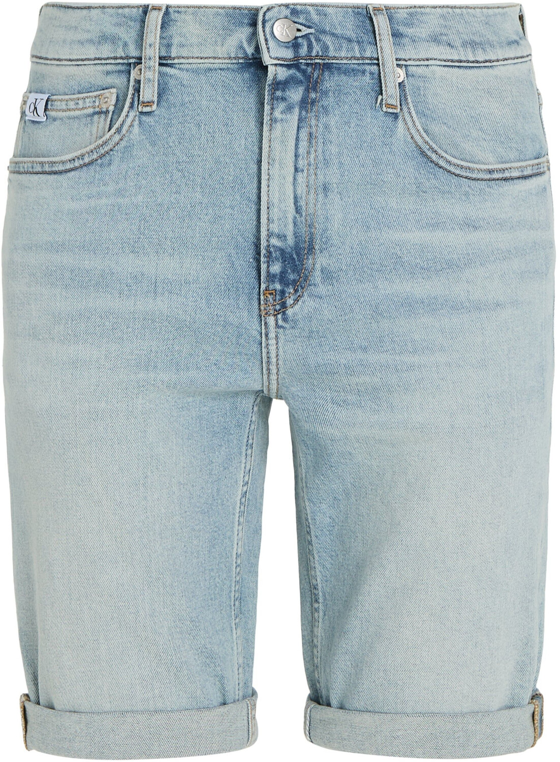 Bleached denim shorts discount