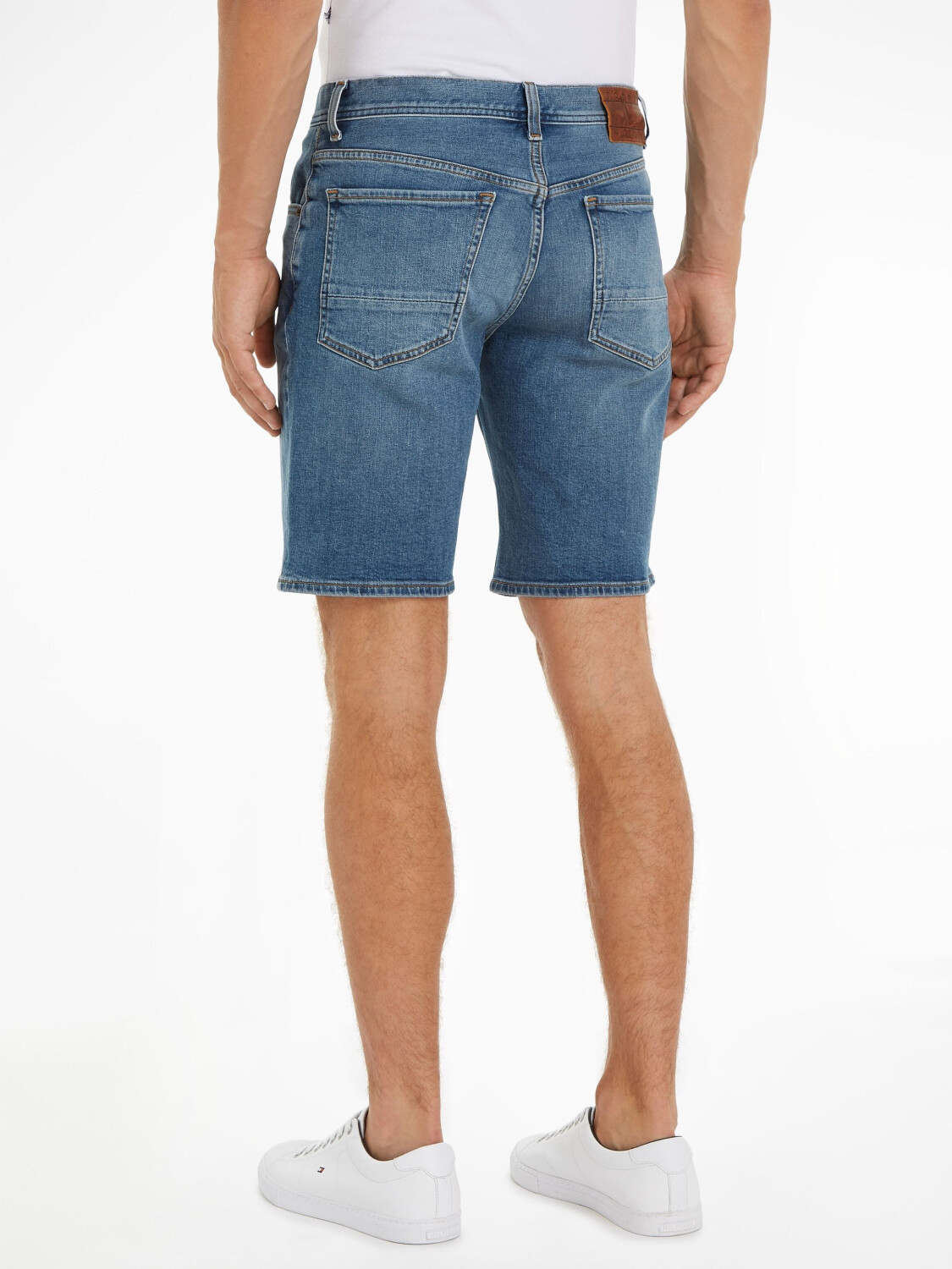 Faded denim shorts clearance